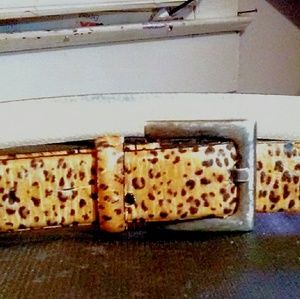 Vintage cheetah belt Lake Shore Drive women's X